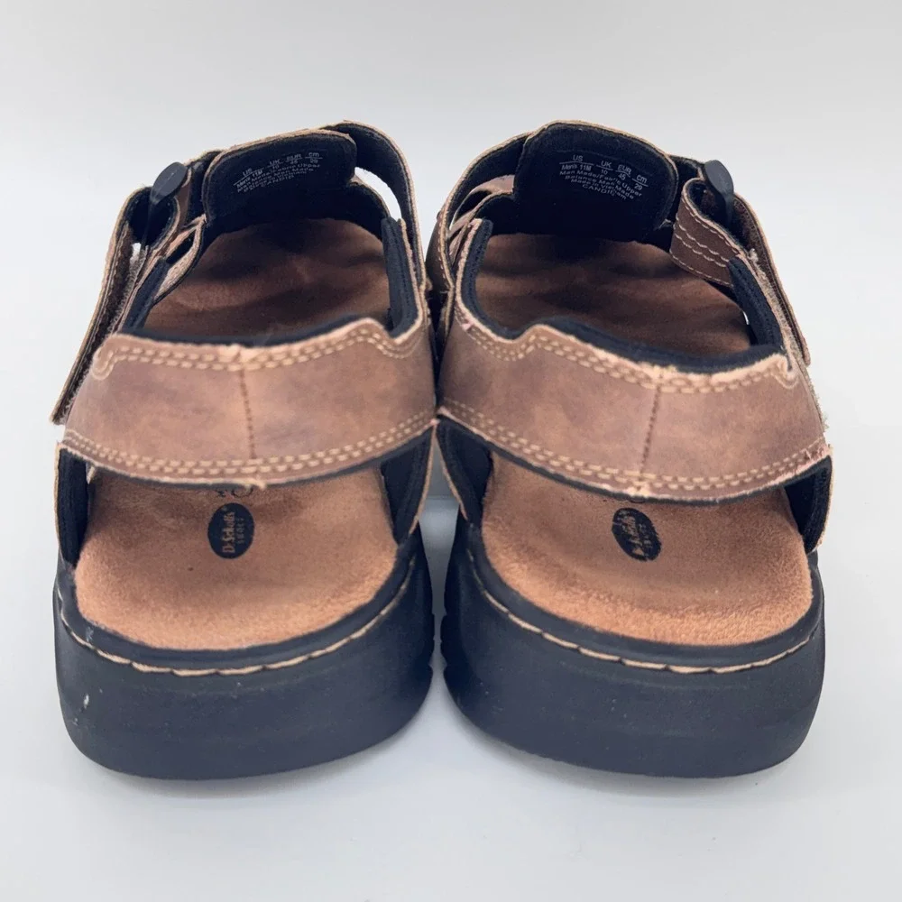 Dr Scholls Fisherman Sandals‎ Mens 11 Brown Memory Foam Comfort Like New